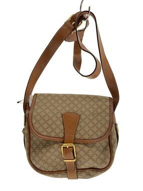Celine Macadam Shoulder bag Brown All over